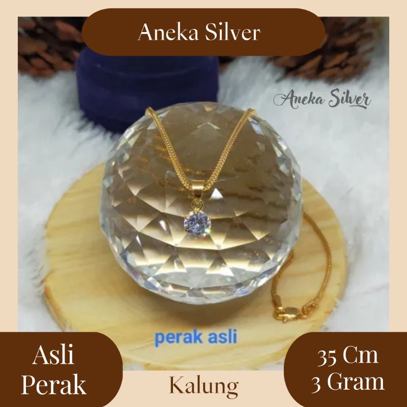 Kalung Milano Anak + Liontin Desi, Sepuh Emas Kuning, Perak 925