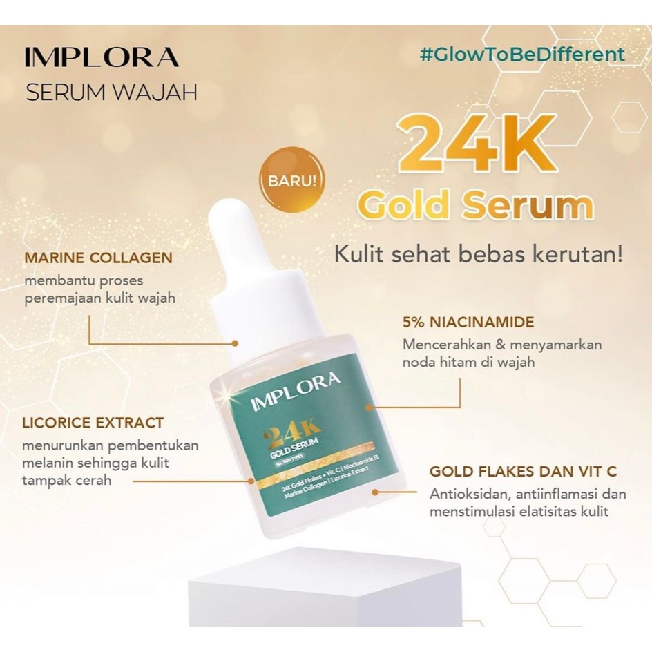 `ღ´ PHINKL `ღ´ ɪ ᴍ ᴘ ʟ ᴏ ʀ ᴀ  Implora face Serum wajah dual function retinol mencerahkan kulit mengecilkan pori jerawat