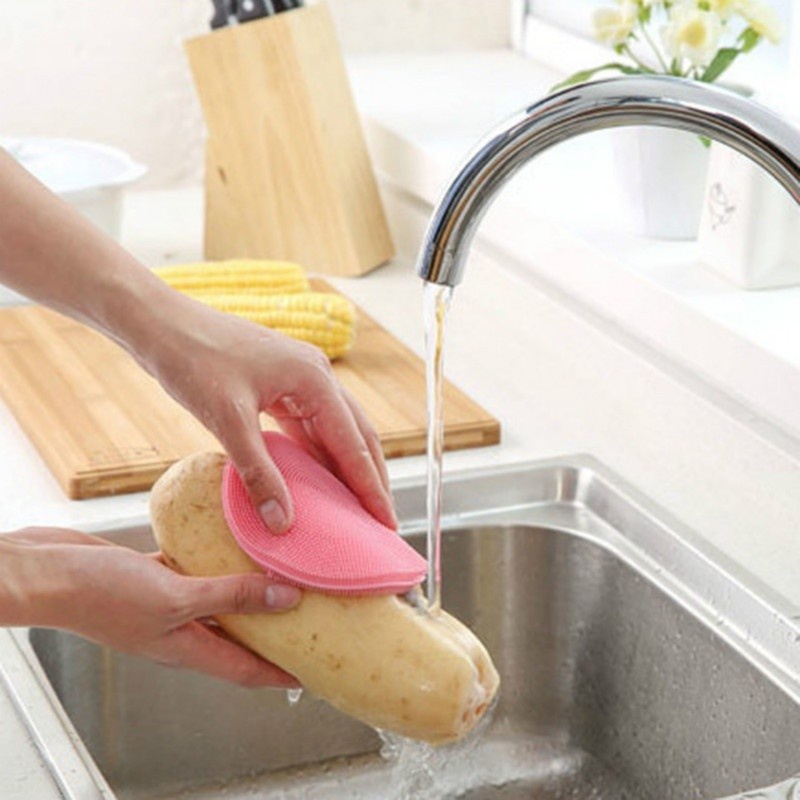 Hot Sale/Spons Cuci Piring Multifungsi Scrubber Cleaning Cleaner Brush Alat Dapur