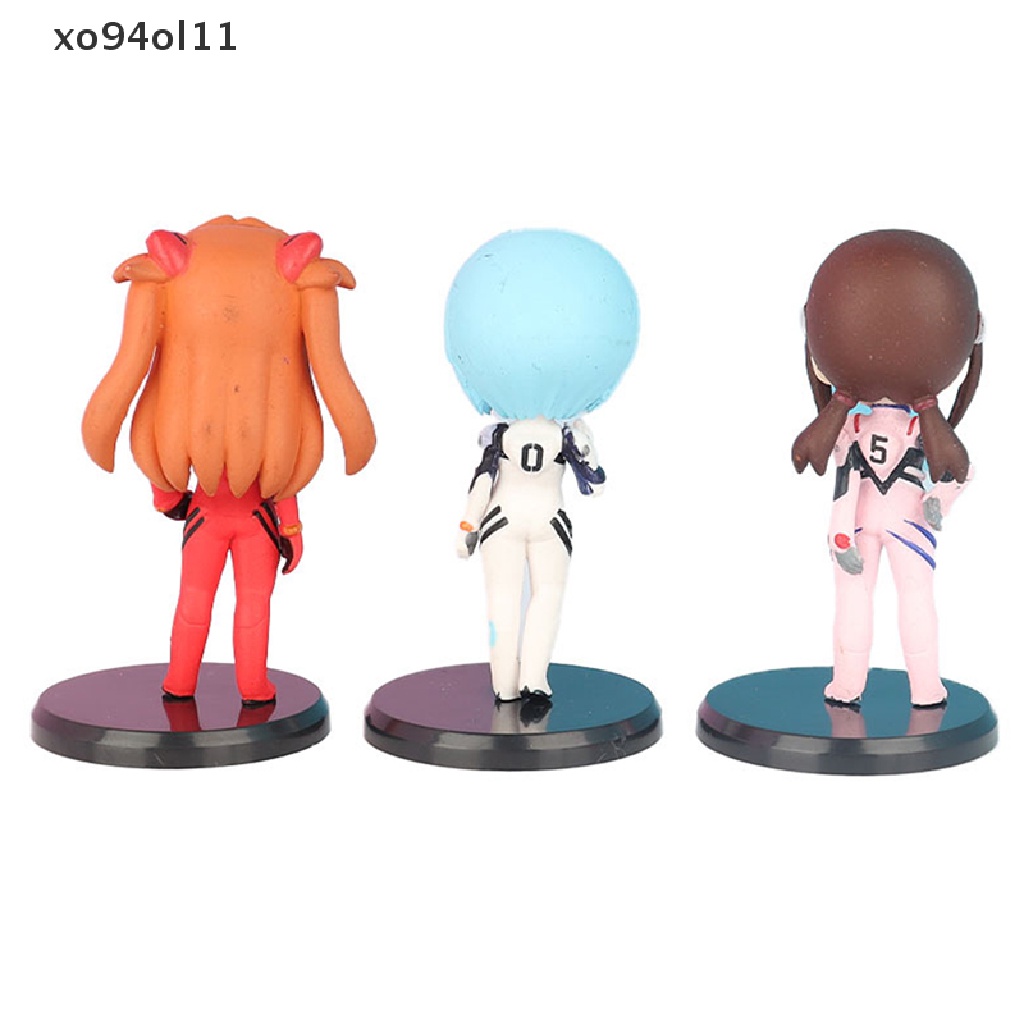 Xo 5Pcs/set Lucu Q Versi Eva Anime Figure Neon Genesis Evangelion Ayanami Rei Figure Boneka Asuka Langley Soryu Ornamen Mobil Dekorasi Fans Hadiah OL