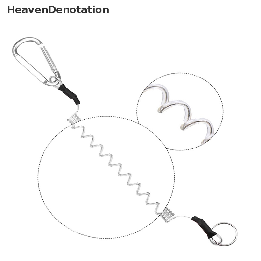 [HeavenDenotation] Tali Kawat Carabiner Elastis Tinggi Gantungan Kunci Anti Hilang Lanyard Key Rope Retractable Wire Rope Fishing Gear Retractable Adjust HDV