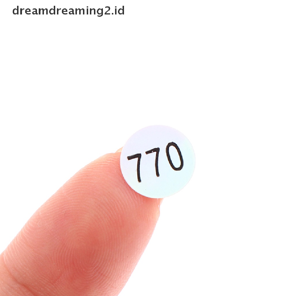 (dream) 1-1000 Stiker Angka Kuku Anti Air Bulat Label Digital Self Adhesive Numbers.