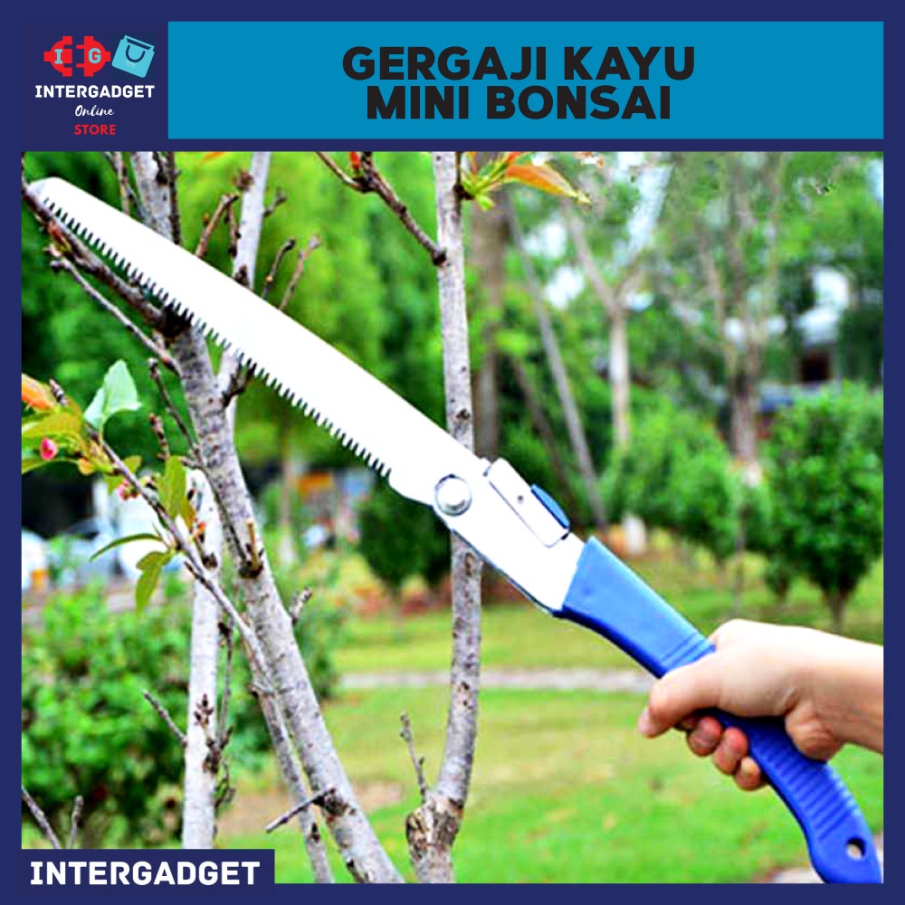 Gergaji Kayu Mini Bonsai Handle Plastik Kuning Gergaji Kecil Lancip