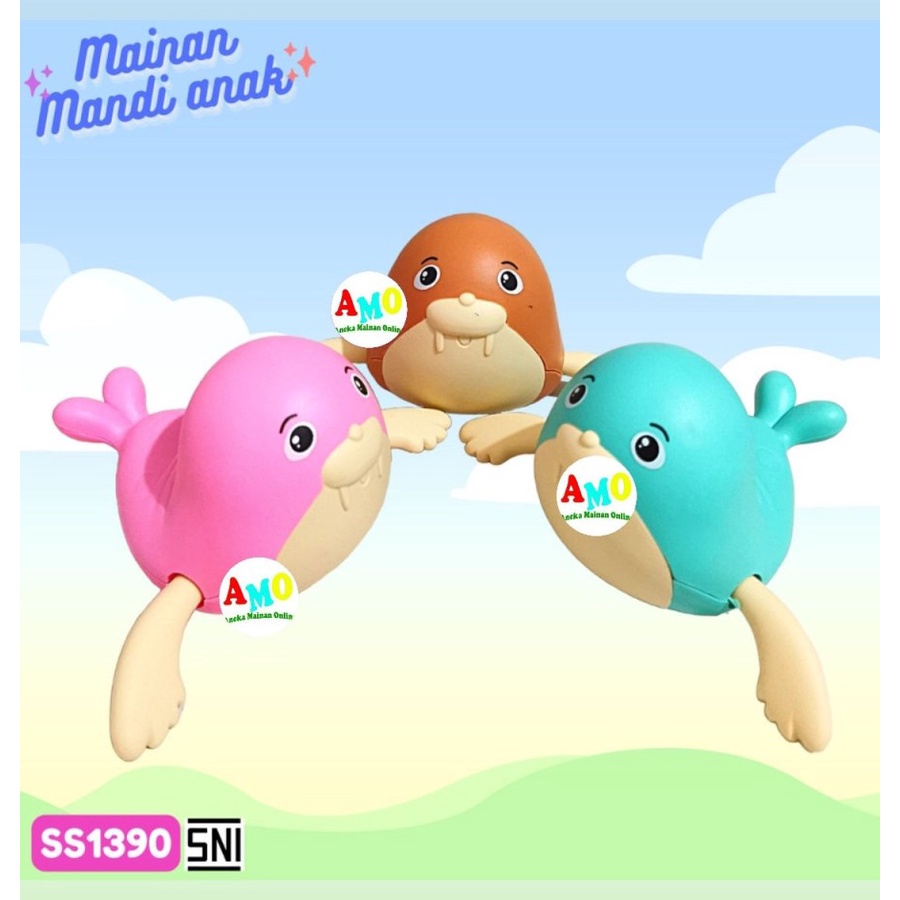 Mainan Mandi Bayi Berenang Di Air SInga Laut SS 1390 /mainan mandi baby /baby toys /mainan mandi karakter /mainan murah