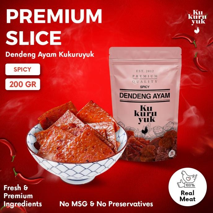 

[PREMIUM] Rasa Spicy / Pedas - 200 Gram - Dendeng Ayam Kukuruyuk TERLARIS