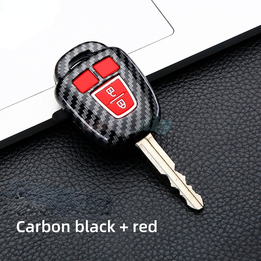 Carbon Abs Cover Kunci Mobil Remote Car Key Shell Untuk Toyota Camry Prius 2012 2013 2014 2015 2016 2017 Corolla RAV4 Key Case TOY43 2/3tombol