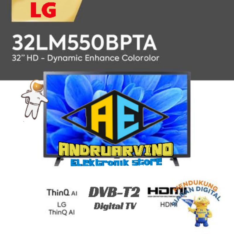 LG LED DIGITAL TV 32 Inch - 32LM550 Digital TV HD Panel Garansi resmi LG