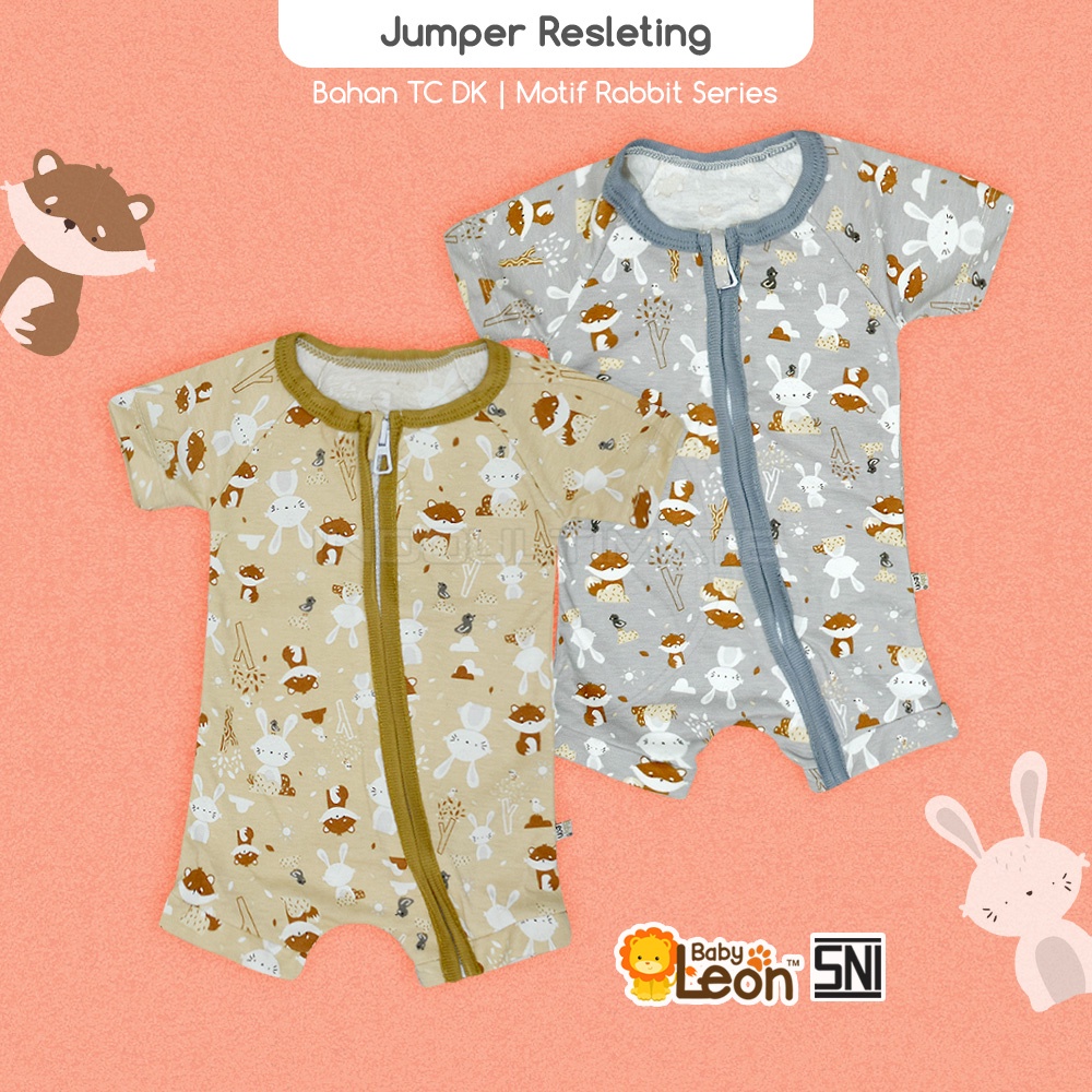 1Pcs Jumsuit Bayi NEWBORN Jumper Bayi Baru Lahir Full Resleting BABY LEON DS-120 Jumpsuit Bayi Cotton Double Knit Baby Sleepsuit Baju Tidur Bayi Pakaian Bayi Baju Harian Anak Bayi Balita SM-902