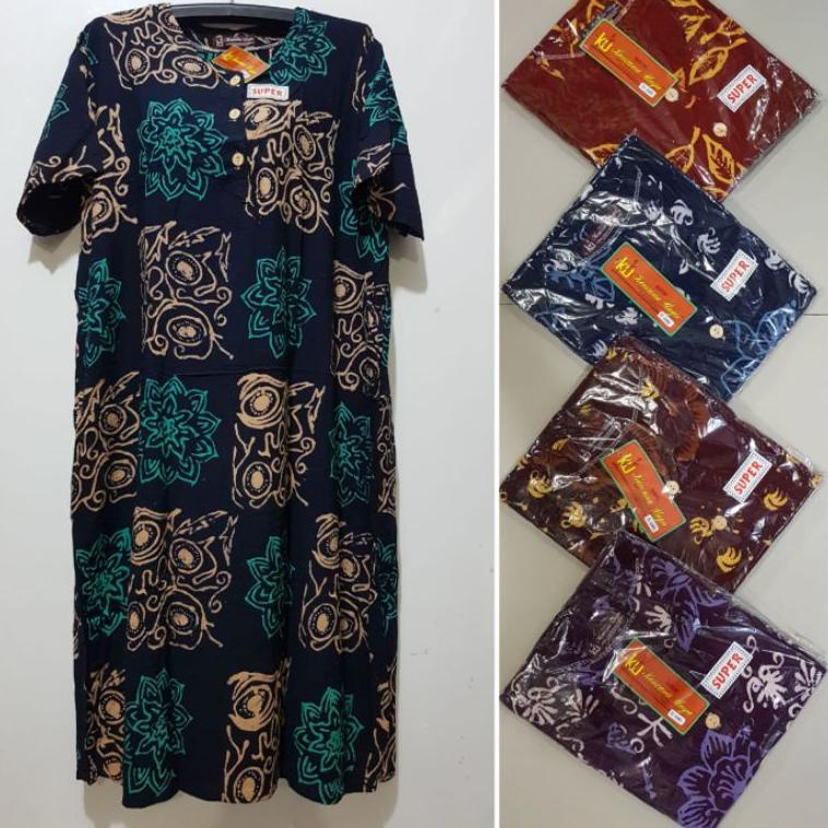 REKOMENDASI YULI - DASTER JUMBO LD 120 CM PB 105 CM BATIK KENCANA UNGU LEBEL COKLAT KUC