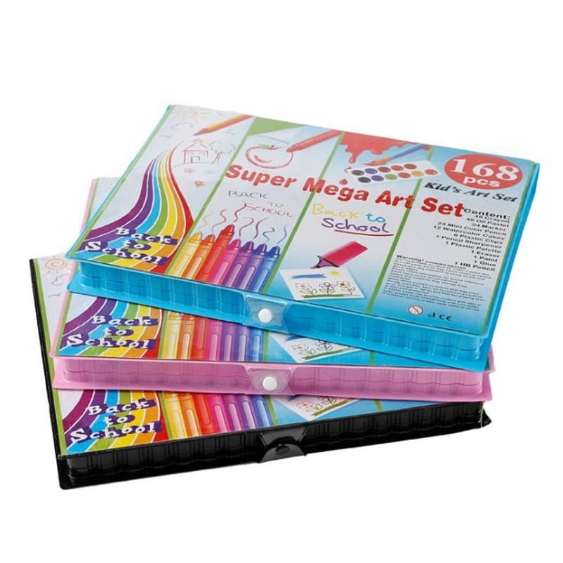 

Queen Crayon Set 168pcs / Krayon Mewarnai Anak 168pcs / Pensil Warna Set 168pcs