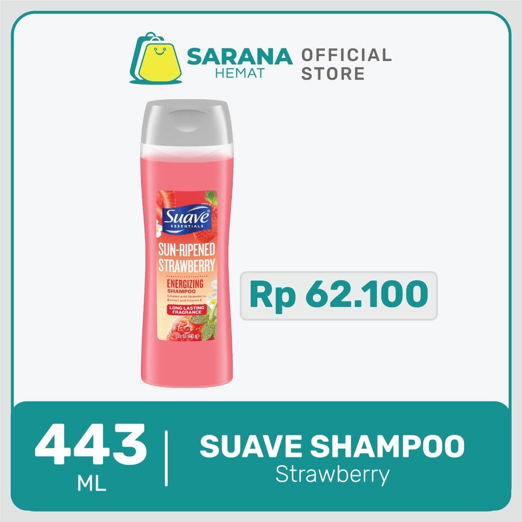 Jual Suave Essentials Energizing Shampoo Sun Ripened Strawberry 443 Ml Shopee Indonesia