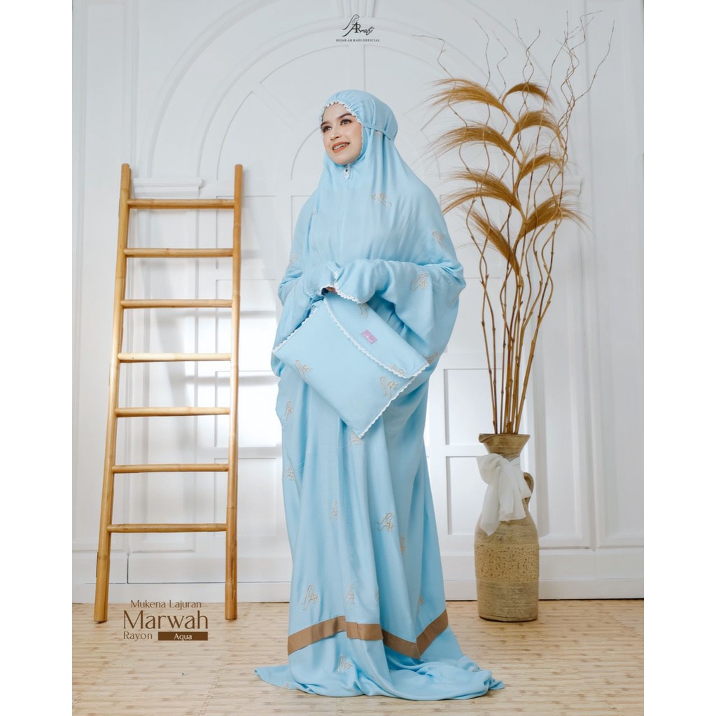 Mukena lajuran marwah by Arrafi mukena terusan rayon mukena wanita polos perlengkapan solat perempua