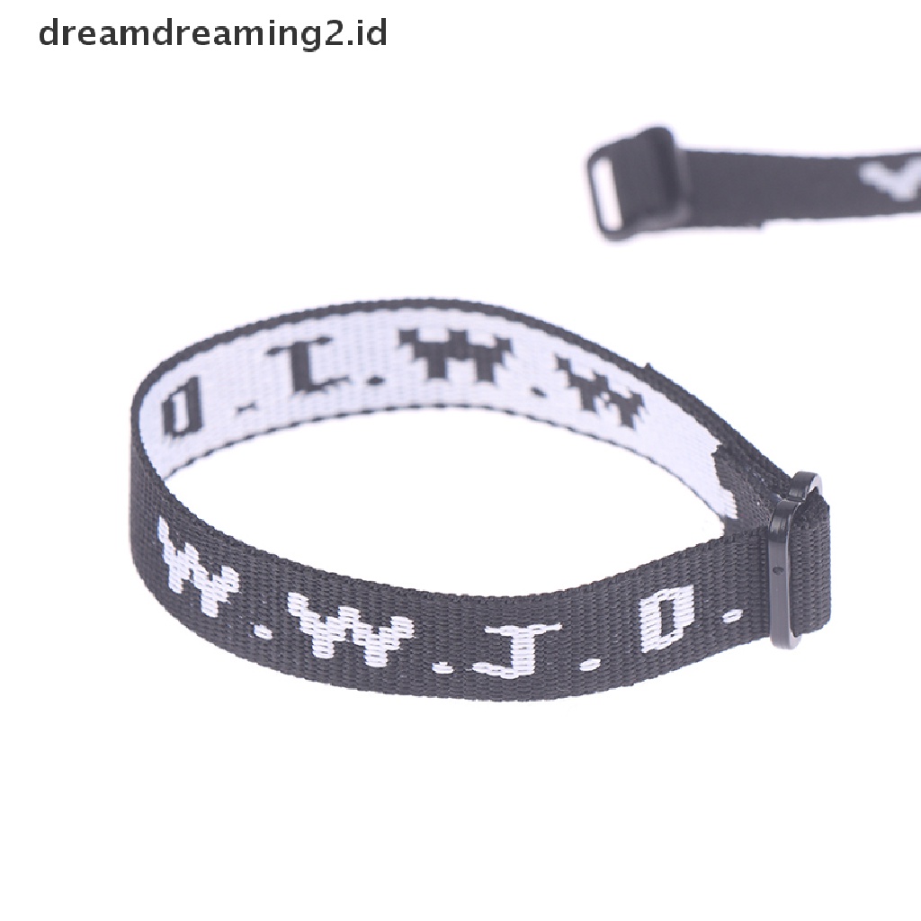 (dream) 4pcs Gelang WWJD Gelang Religi Gelang Alkitab What Would Jesus Do.