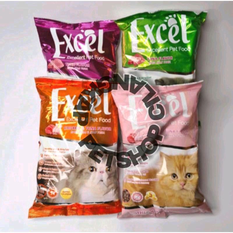 Makanan kucing excel catfood promo all variant kemasan 500gr | makanan kucing dryfood excel promo