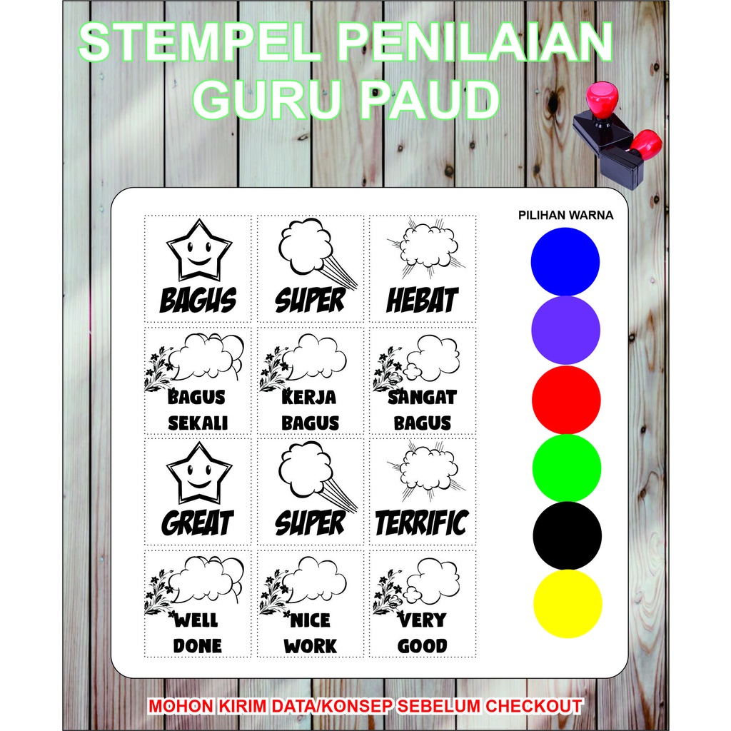 

PAKET STEMPEL PENILAIAN GURU PAUD,TK,STEMPEL PENILAIAN PESERTA DIDIK MINI BULAT