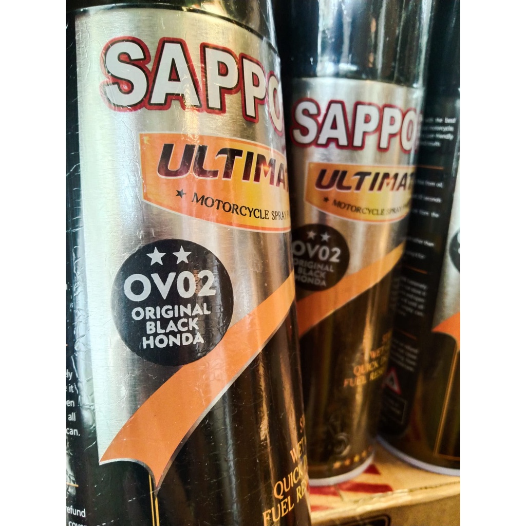 cat spray pilok pilox cat semprot sapporo saporo ultimate original black honda Ov02 hitam velg honda 400ml