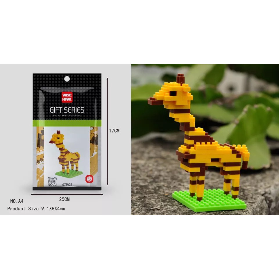 Diy Hewan Anjing Serigala Kucing Nuri Burung Blok Belajar Mainan Bayi Anak Kompatibel Dengan Blok Bangunan Lego