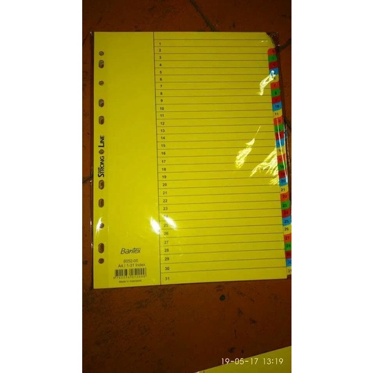 

Terlaris Bantex Kertas Divider .Angka Kertas Pembatas A4 5052-00