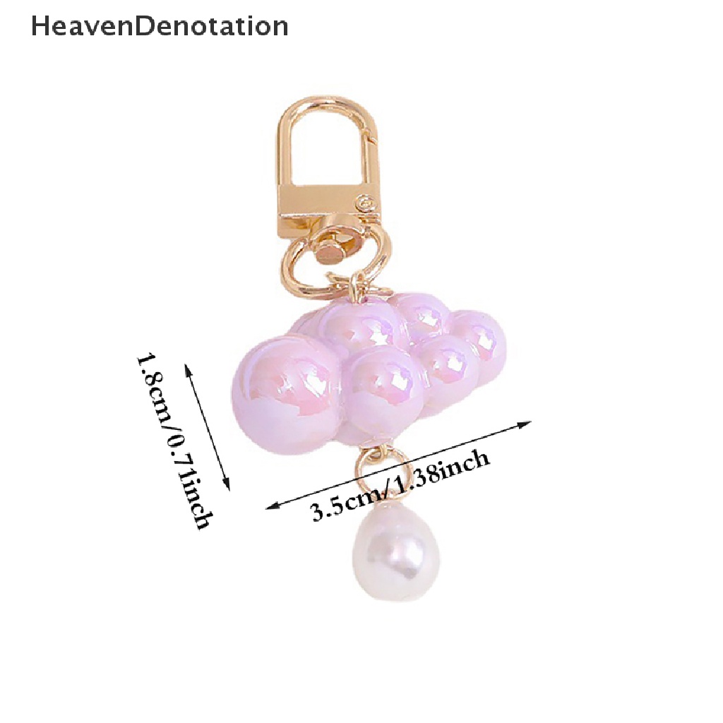 [HeavenDenotation] Kreatif Cloud Key Holder Acrylic Gantungan Kunci Awan Mini Hadiah Handbag Ornamen Multi-Warna Cloud Key Holder HDV