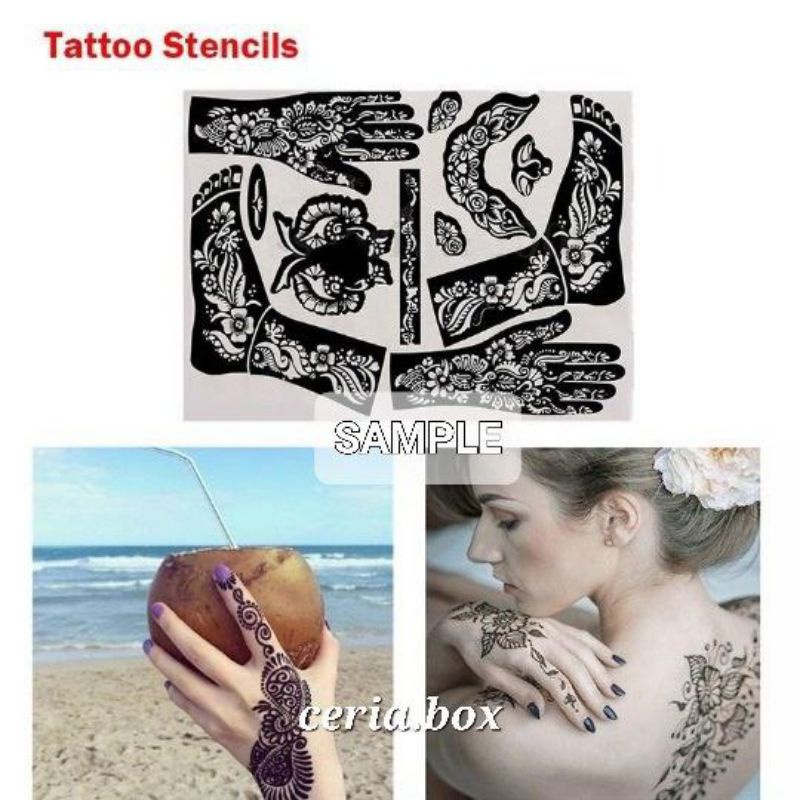CETAKAN HENA//STIKER HENNA MURAH