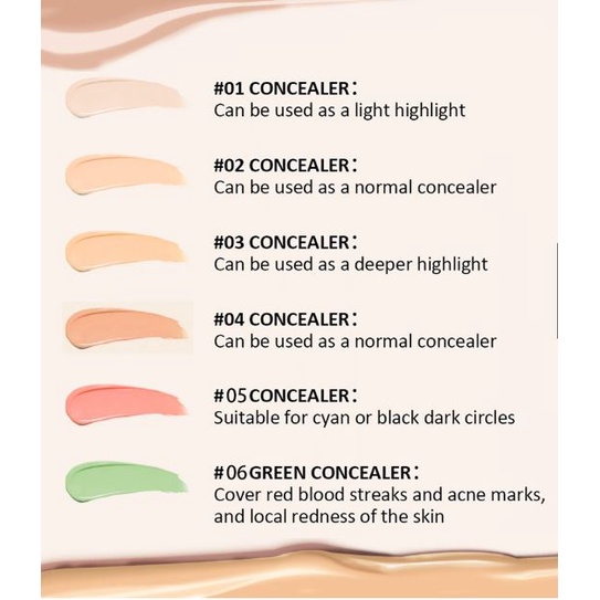 (READY &amp; ORI) Beauty Glazed Softly Cream Concealer Palette B 108 B108