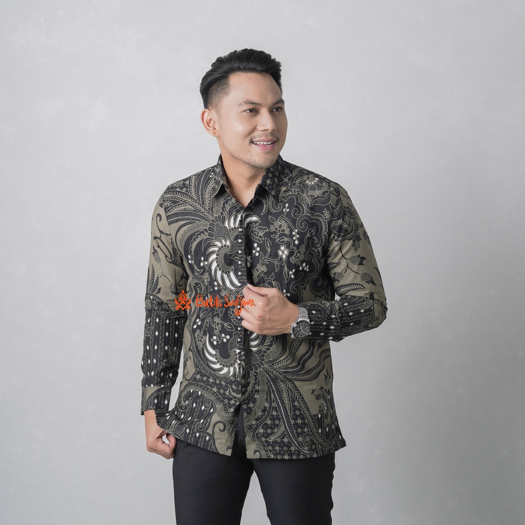 Kemeja Batik Pria Lengan Panjang  Lapis Furing Premium 1022 SUDJCAMP