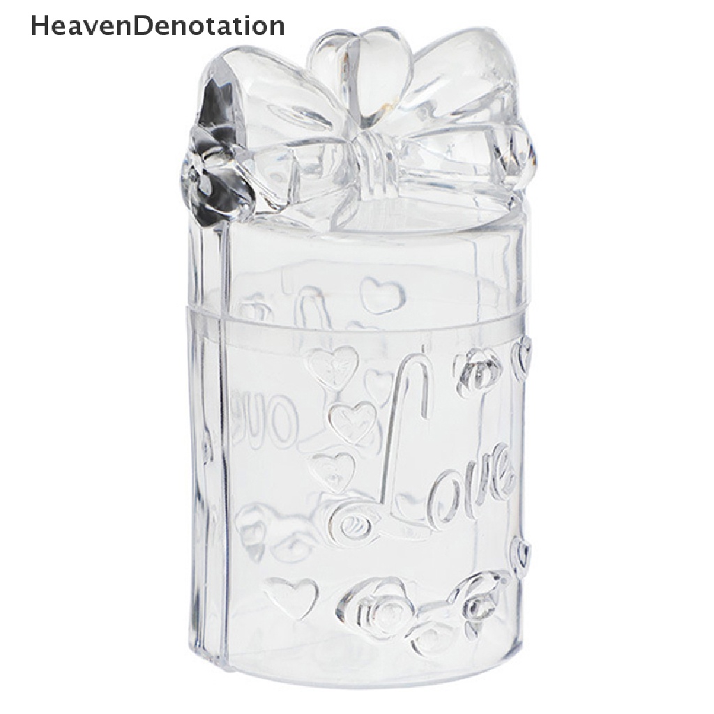 [HeavenDenotation] Kotak Permen Transparan Plastik Dengan Tutup Candy Gift Packaging Jewelry Candy Storage Box Souvenir Pernikahan Hadiah Pesta Box Container Dekorasi Rumah HDV