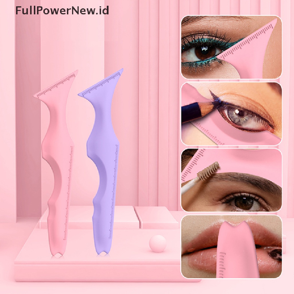 Power Resusable Silicone Eyeliner Ruler Tool Alat Bantu Makeup Multifungsi ID