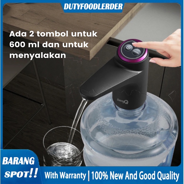 Pompa Air Galon Elektrik Dispenser Dengan Tatakan &amp; Sensor Otomatis Wireless Water Pump Dispenser with Base USB Rechargeable