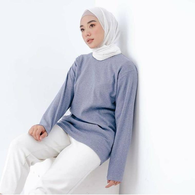[ART. 344313] KAOS IMPORT GAP RIB UNISEX / LONGSLEEVE BAHAN RIB WAFER