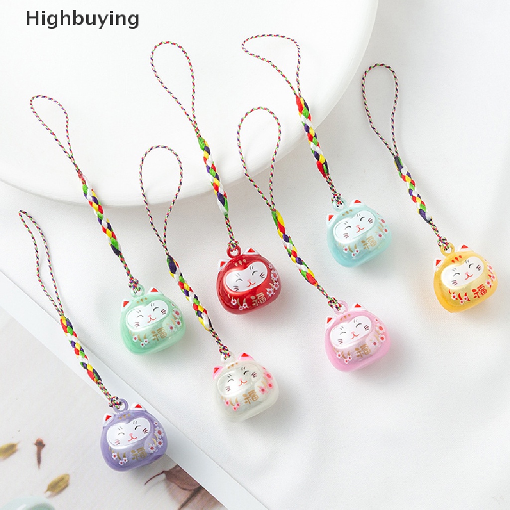 Hbid Lucu Kartun Kucing Beruntung Bell Kerajinan Ornamen Hewan Kecil Gantungan Kunci Siswa Ransel Liontin Kreatif Dekorasi Lucky Key Ring Glory