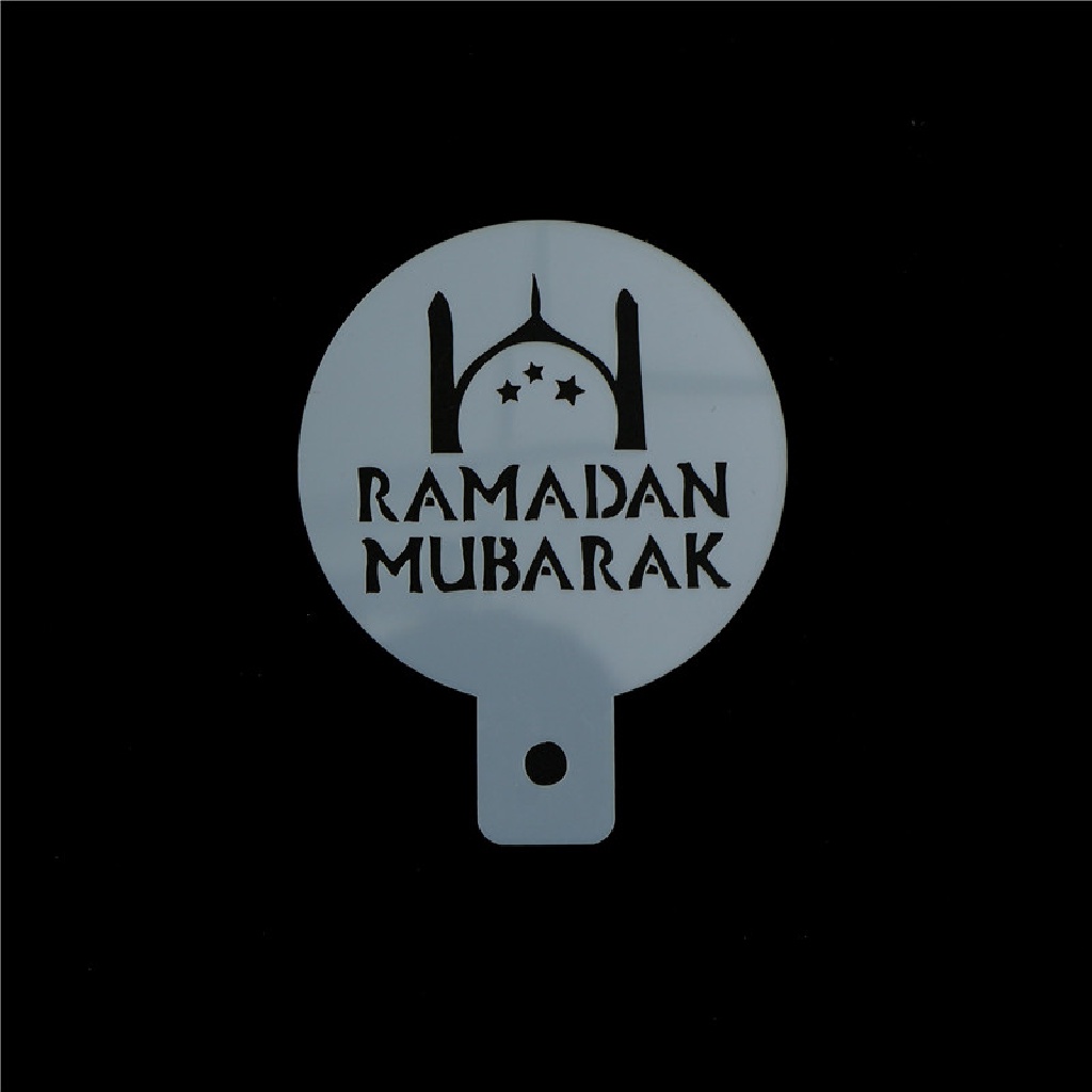 # Baju Lebaran # 8pcs/set Stensil Kue Desain Ramadhan Eid Mubarak Masjid~