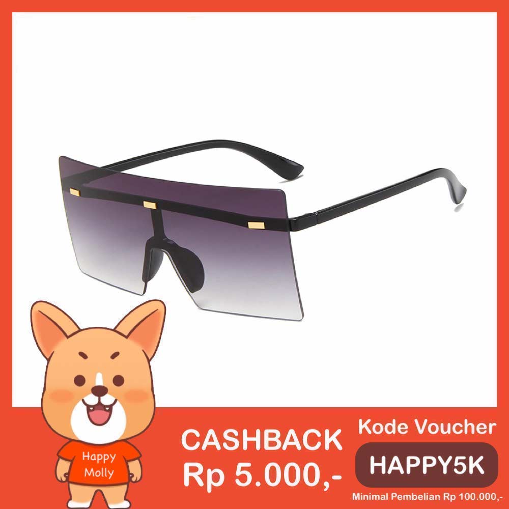 Kacamata UV400 [ Hitam ] Anti Radiasi - Sunglasses Wanita dan Pria Korea - HM8161