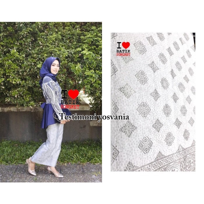 Terlaris Songket Mesin Motif 6 Warna Putih Tulang Pastel Benang Silver Tenun
