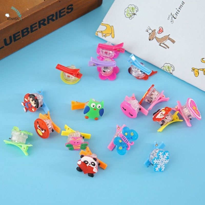 FerenHongXia Jepit Rambut Model Lucu dengan Lampu LED untuk Anak Perempuan