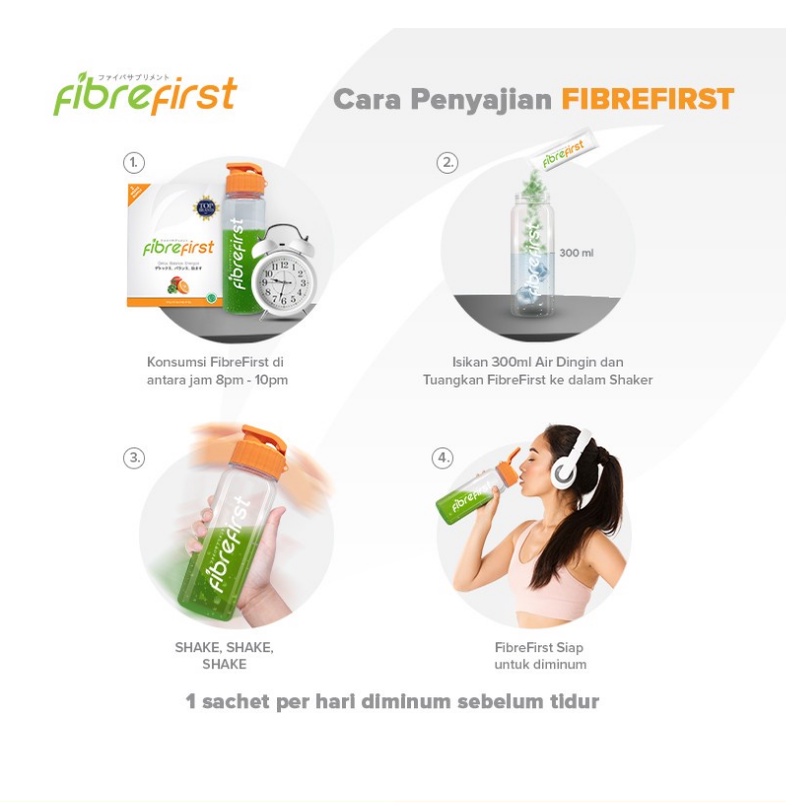 FibreFirst isi 15 Sachet / Minuman Diet / Diet &amp; Detox / Minuman Serat / Fibre first daily 1 sachet