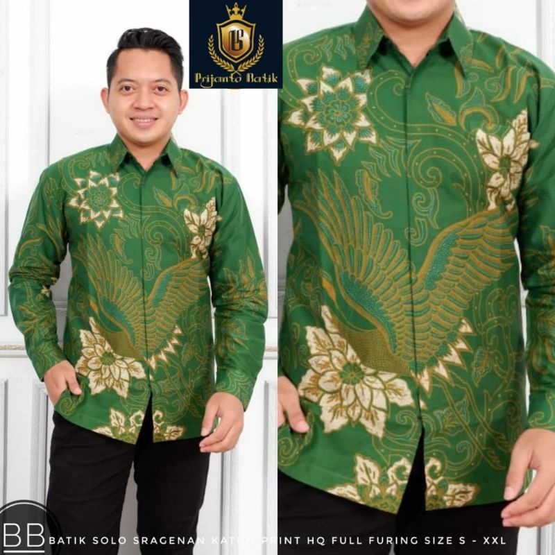 KEMEJA BATIK MODERN SLIMFIT PANJANG BAHUN KATUN HALUS FULL FURING HALUS