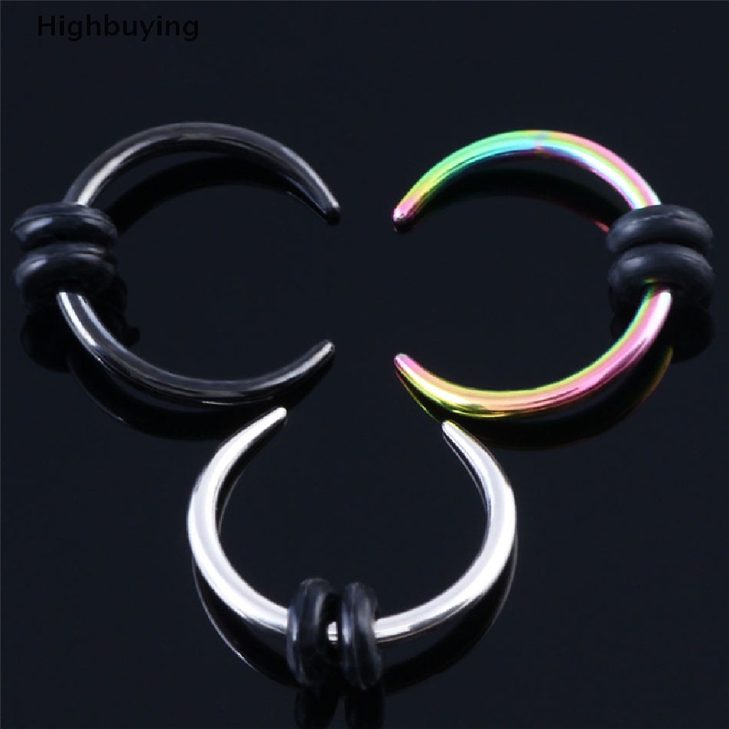 Hbid Surgical Steel Hoop Septum Hidung Cincin Klip Tulang Rawan Anting Perhiasan Glory