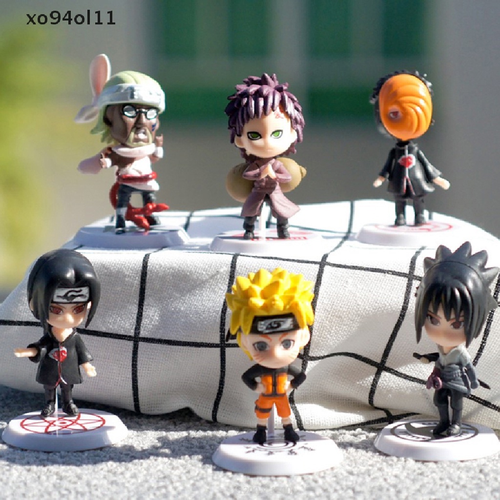 Xo 6Pcs Boneka Naruto Kawaii Action Figure Anime Figure Anime PVC Model Mainan OL