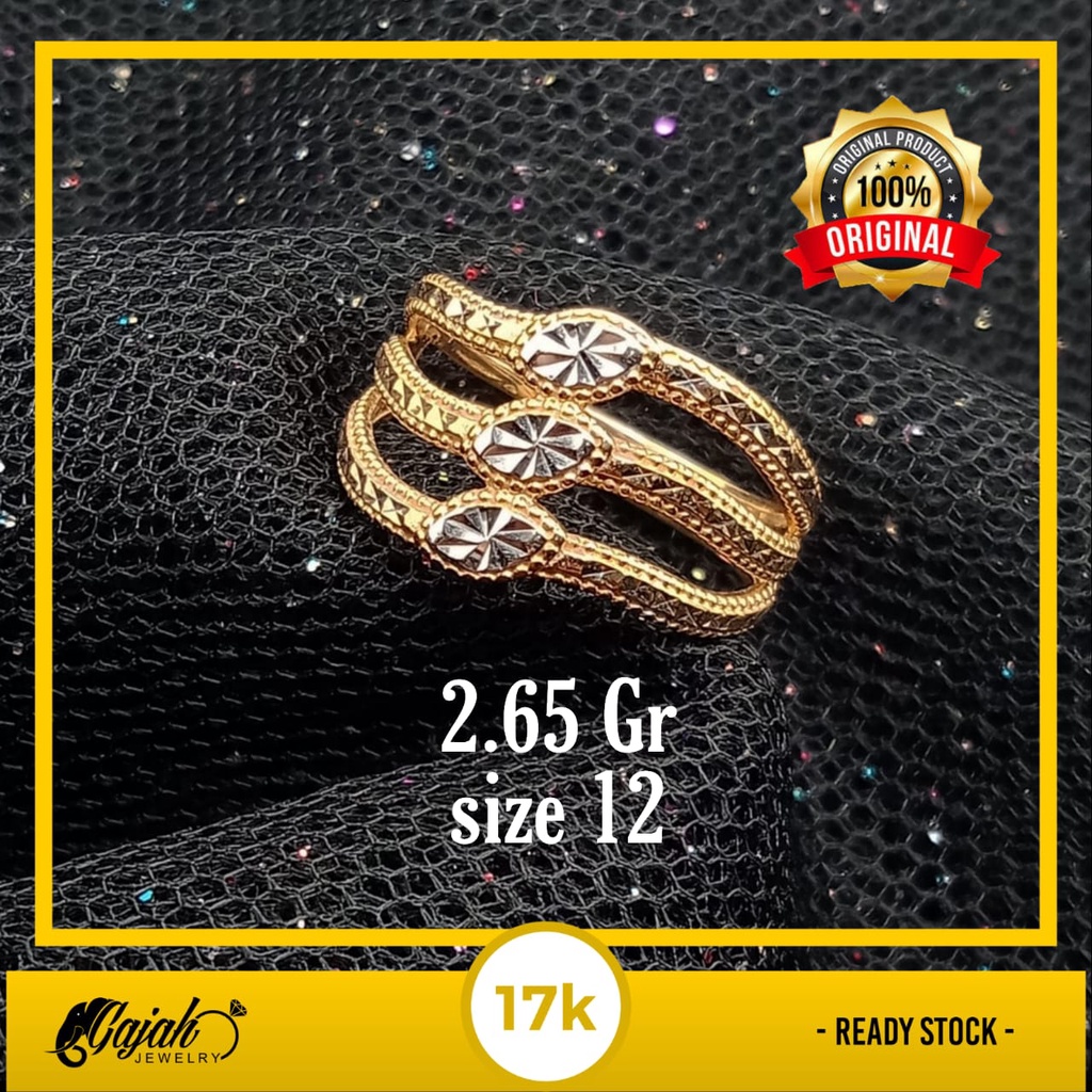 Cincin emas 17k - 2.65 gr kadar 750 - 4204