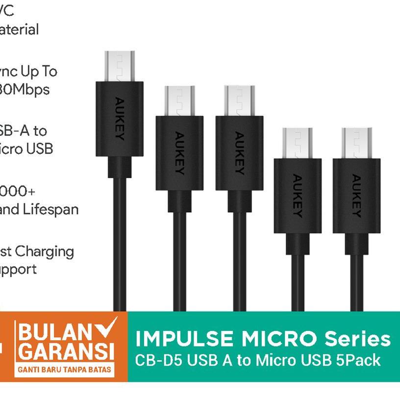 ☆ Aukey Cable Micro USB 2.0 (5Pcs) -  ✵