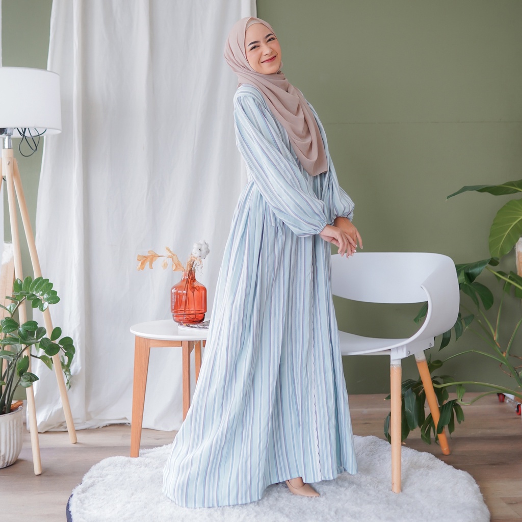 Ladybydiana KAYRA DRESS Gamis Wanita Busui Friendly Bahan Crincle Jaguard Premium