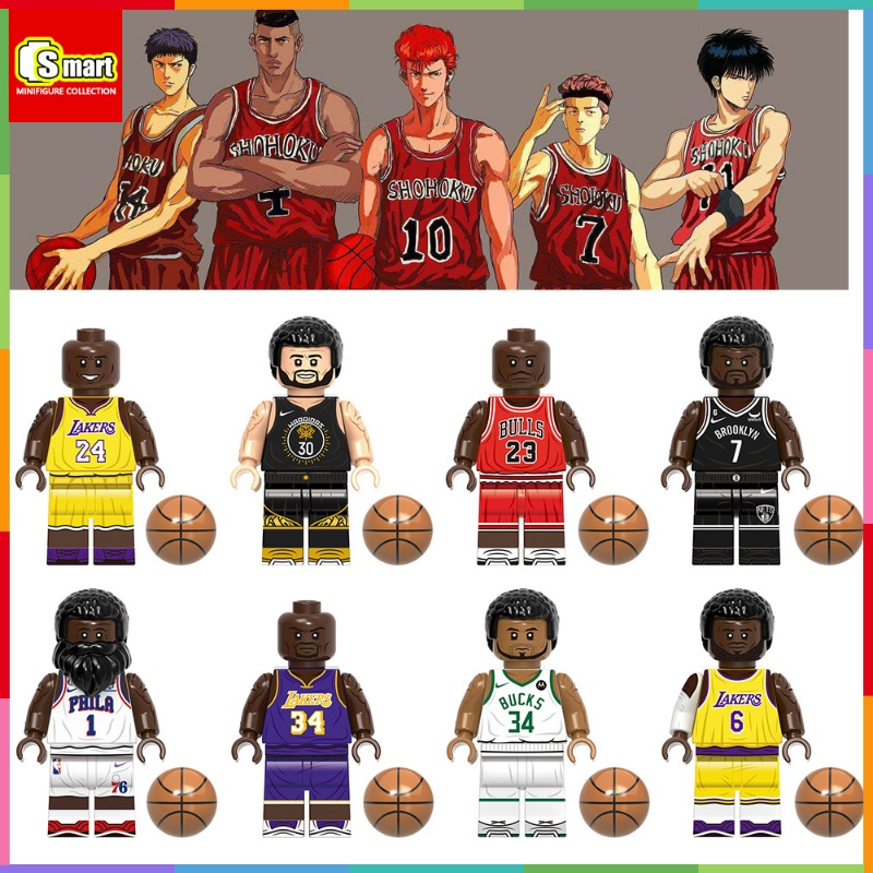 Mainan Rakitan Anak Bintang Basket Kobe Curio Neil Alphabet Brother Dekorasi Desktop Blok Bangunan Angka