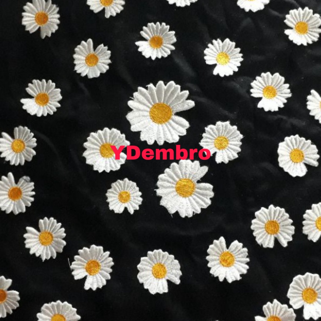 Patch Bordir Karakter Bunga Daisy