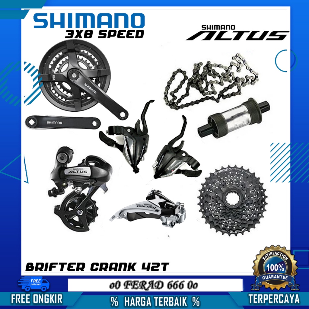Groupset Shimano Altus 8 Speed M310 Untuk MTB Gravel Touring