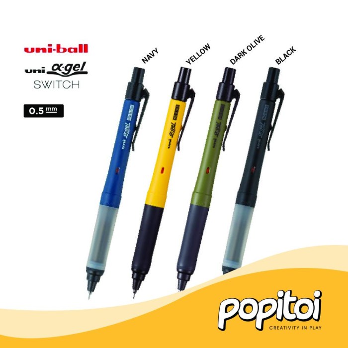 

BISA COD UNI Kuru Toga Alpha Gel SWITCH Mechanical Pencil 0.3 0.5 mm Pensil