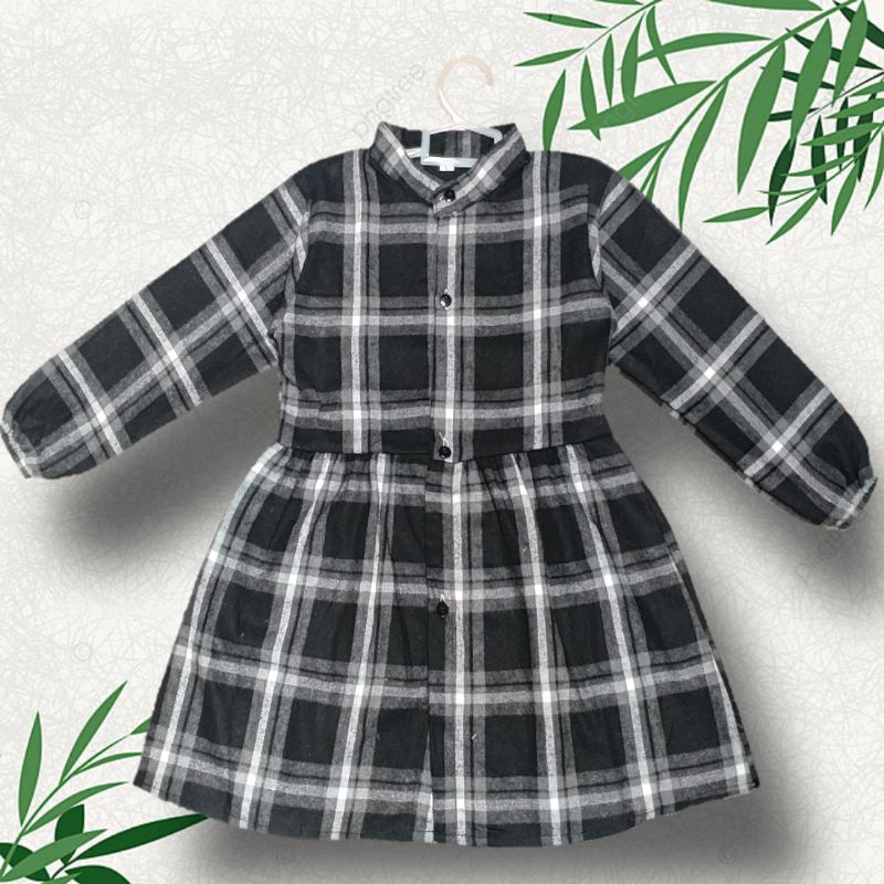 Dress anak flanel / pakaian anak perempuan /atasan tunik anak