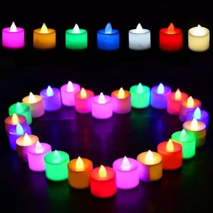 Lampu Lilin Elektrik Led Mini Candle Lampu Lilin Portable Lampu Hias Warna Warni