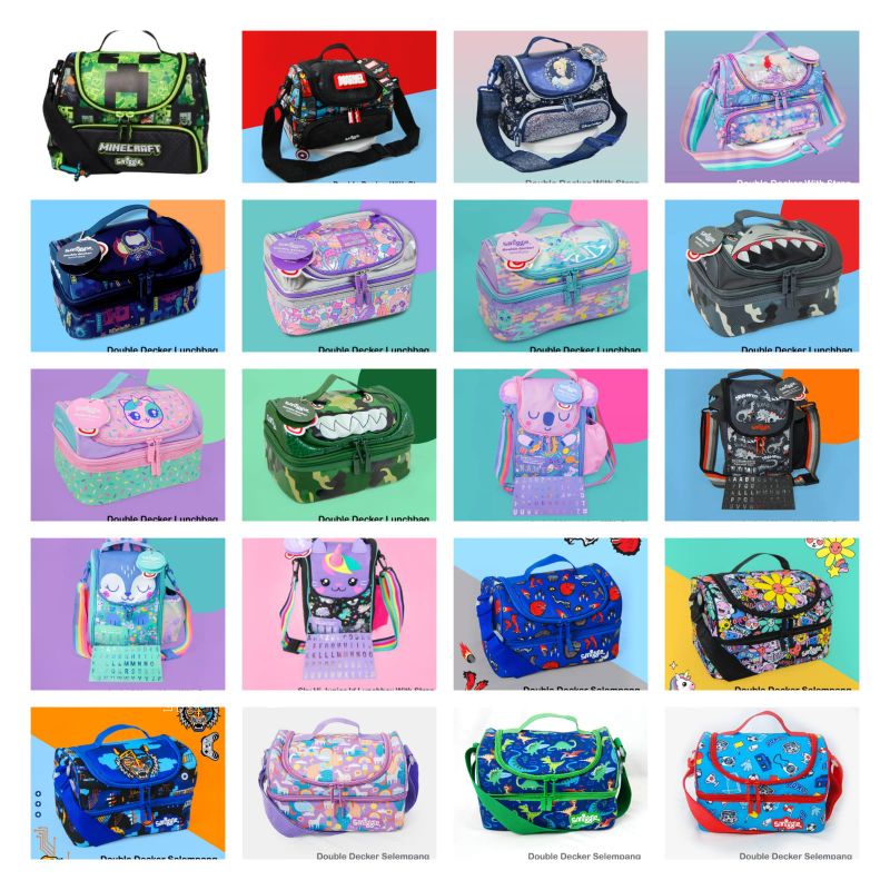 Tas double decker  smiggle/lunchbag smiggle/tas lunchbox