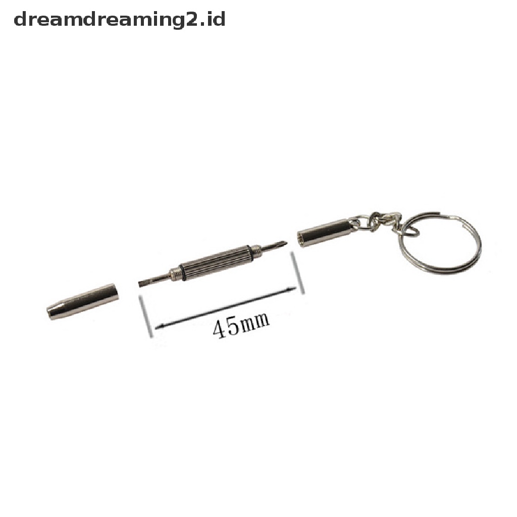 (dream) Obeng Kacamata 3in1 Alat Reparasi Jam Tangan Ponsel Stainless Steel Portabel.